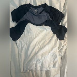 hollister baby tees short sleeve crop